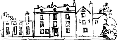 Line drawing of Meols Hall